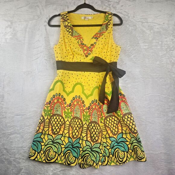 Aryeh Dress Medium Yellow Boho African Tropical Summer Festive - Picture 1 of 9